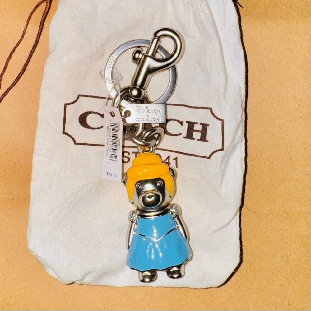 Coach Disney Bear Key Holder - Yellow and Blue - Picture 9 of 10